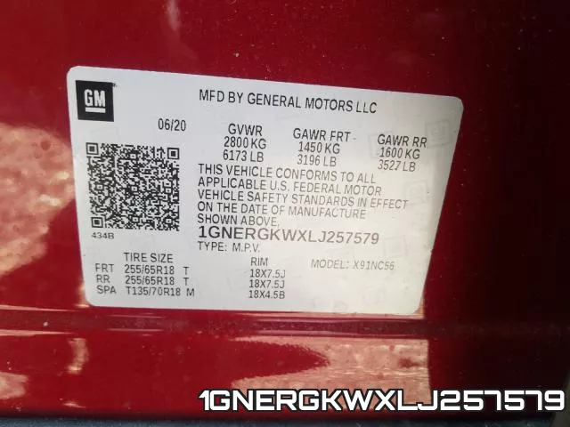 1GNERGKWXLJ257579 фото 2