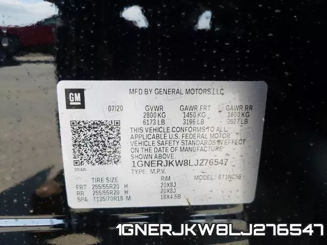 1GNERJKW8LJ276547 фото 2