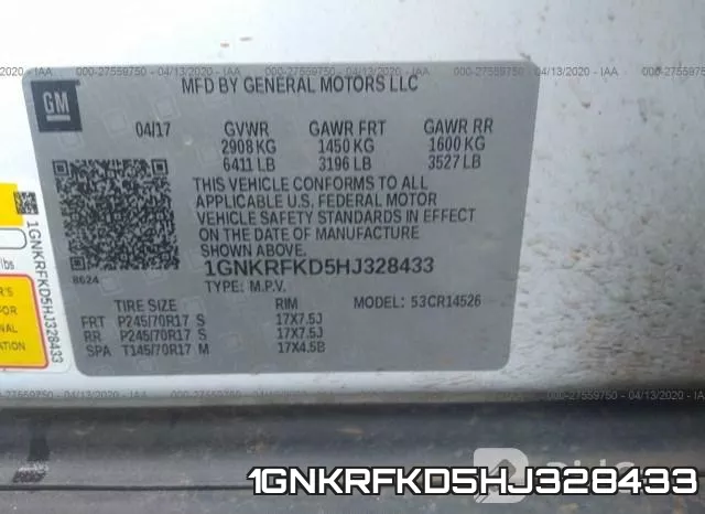 1GNKRFKD5HJ328433 фото 10