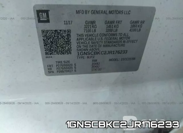 1GNSCBKC2JR176233 фото 10