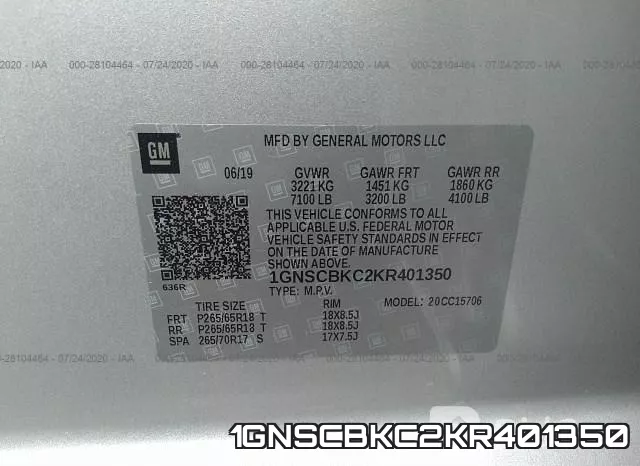 1GNSCBKC2KR401350 фото 9