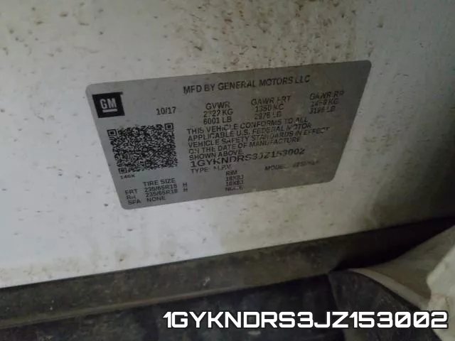 1GYKNDRS3JZ153002 фото 2