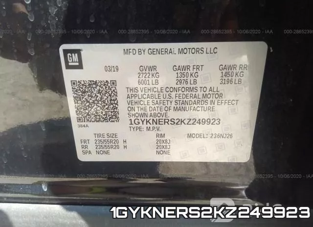 1GYKNERS2KZ249923 фото 10