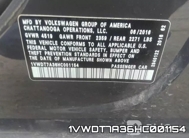 1VWDT7A36HC001154 фото 10