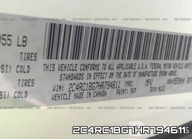 2C4RC1BG7HR794611 фото 10