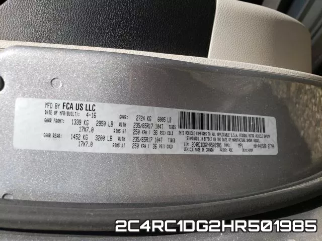 2C4RC1DG2HR501985 фото 2