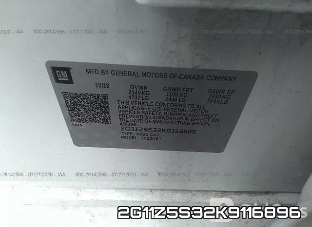 2G11Z5S32K9116896 фото 10
