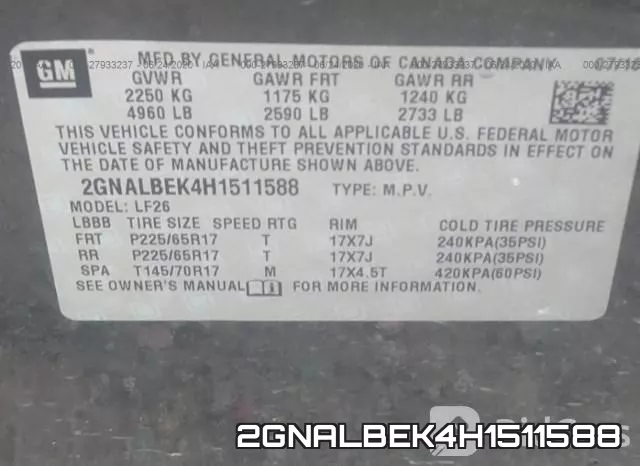 2GNALBEK4H1511588 фото 10