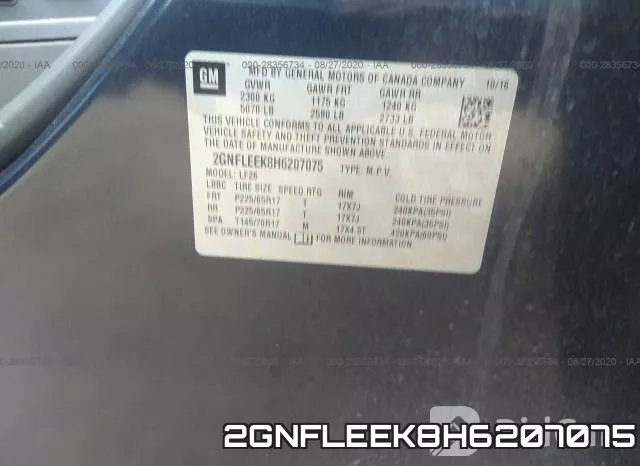 2GNFLEEK8H6207075 фото 10