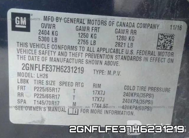 2GNFLFE37H6231219 фото 9
