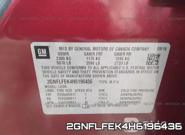 2GNFLFEK4H6196436 фото 10