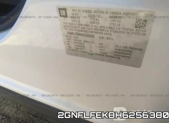 2GNFLFEK8H6256380 фото 10
