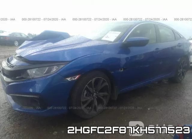 2HGFC2F87KH577523 фото 3