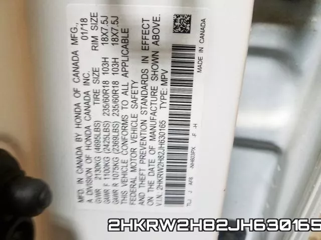 2HKRW2H82JH630165 фото 2