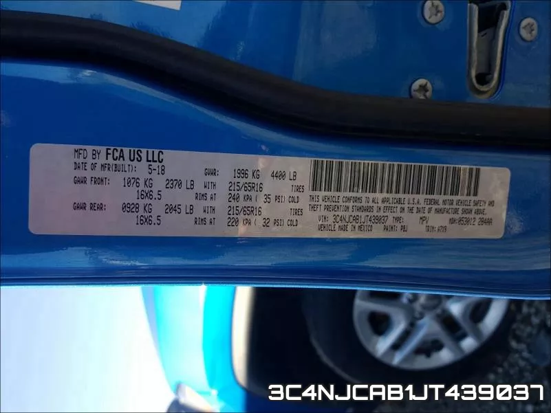3C4NJCAB1JT439037 фото 2