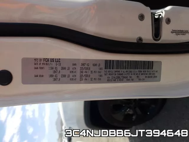 3C4NJDBB6JT394648 фото 2