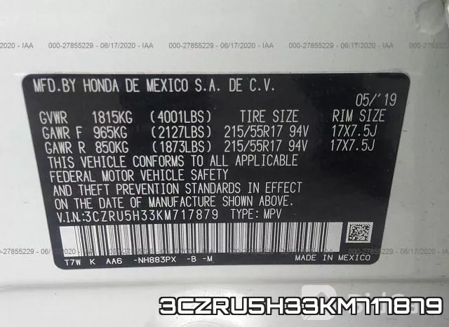 3CZRU5H33KM717879 фото 10