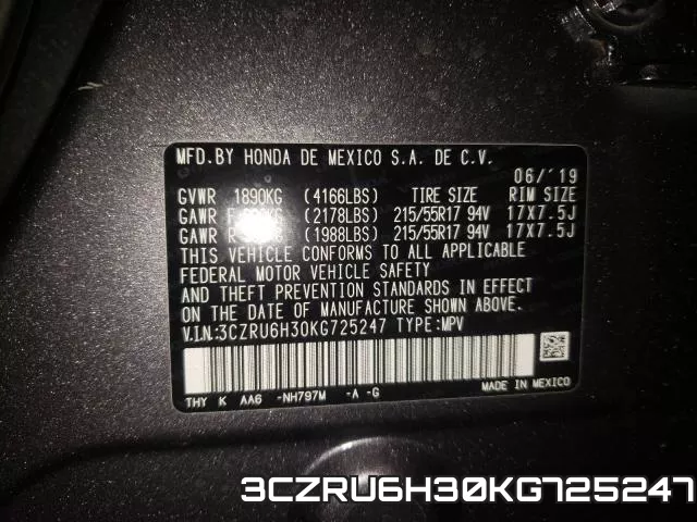 3CZRU6H30KG725247 фото 2