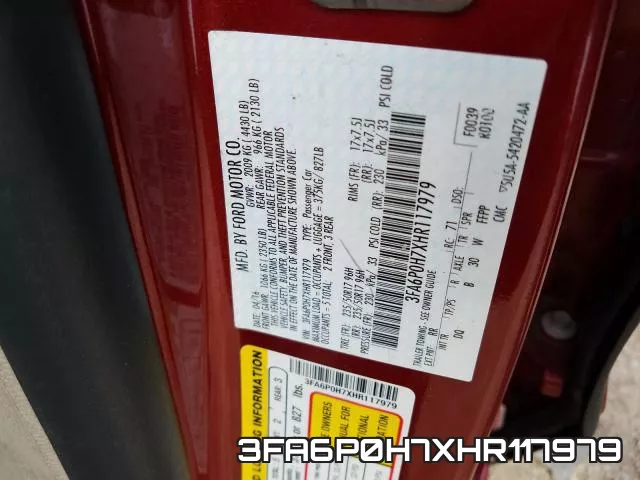 3FA6P0H7XHR117979 фото 2