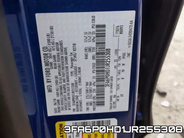 3FA6P0HD1JR255308 фото 2