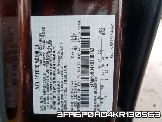 3FA6P0HD4KR130563 фото 2