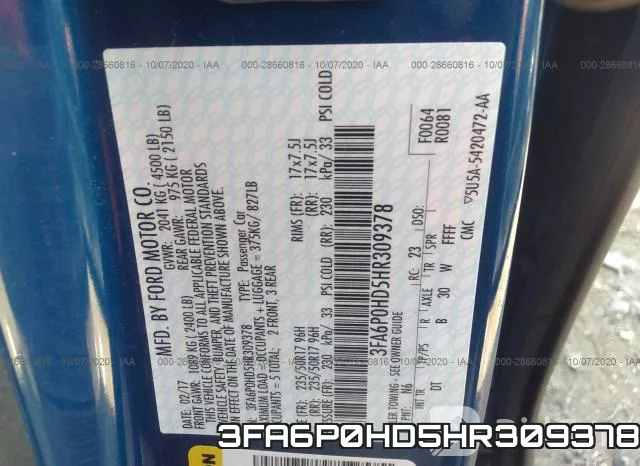 3FA6P0HD5HR309378 фото 10