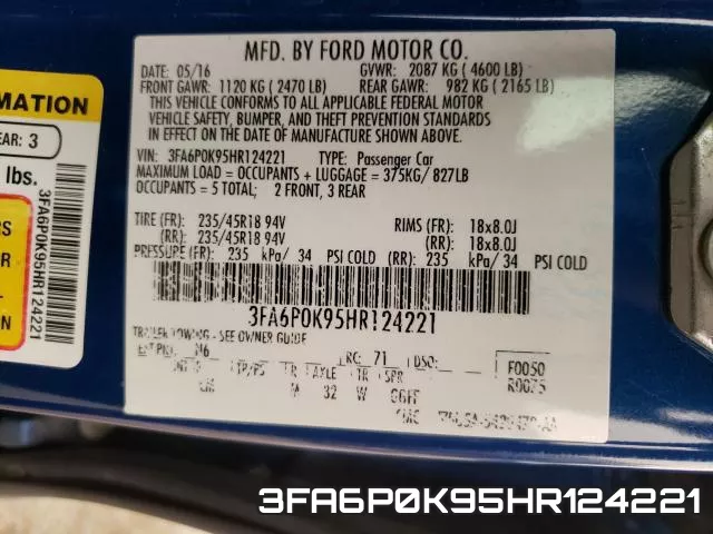 3FA6P0K95HR124221 фото 2