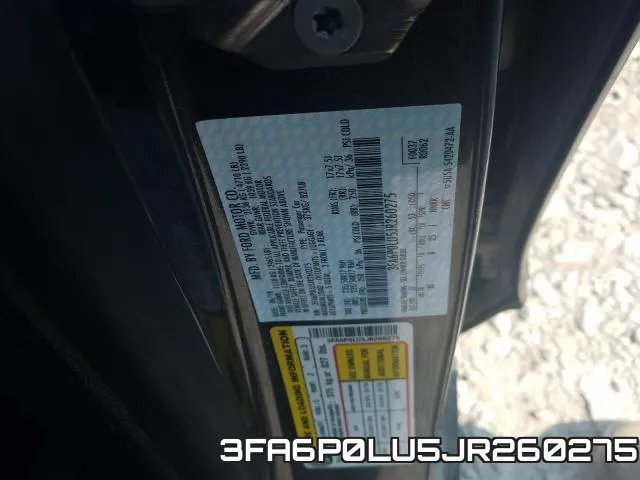 3FA6P0LU5JR260275 фото 2