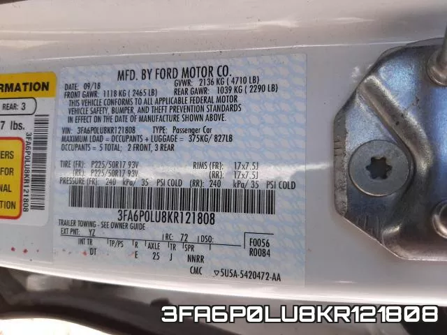 3FA6P0LU8KR121808 фото 2