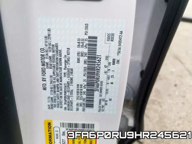 3FA6P0RU9HR245621 фото 2