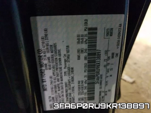 3FA6P0RU9KR138897 фото 2