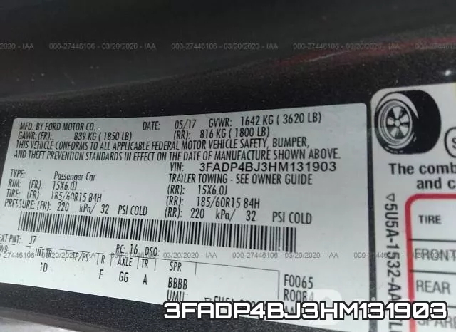 3FADP4BJ3HM131903 фото 10