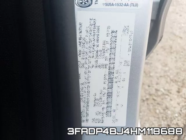 3FADP4BJ4HM118688 фото 2