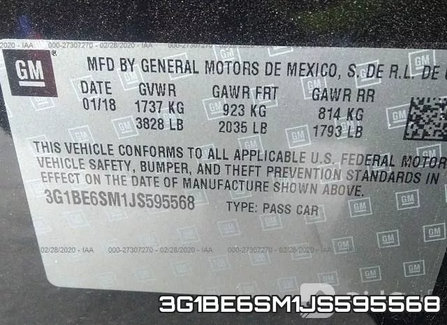 3G1BE6SM1JS595568 фото 10