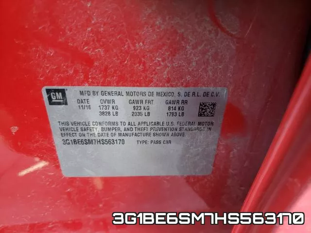 3G1BE6SM7HS563170 фото 2