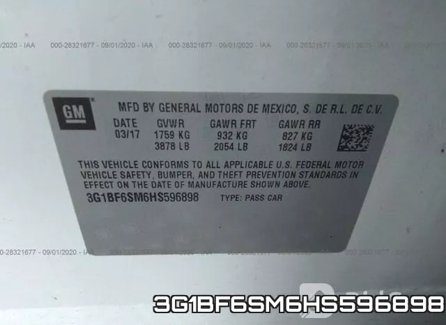 3G1BF6SM6HS596898 фото 10