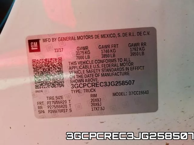 3GCPCREC3JG258507 фото 2