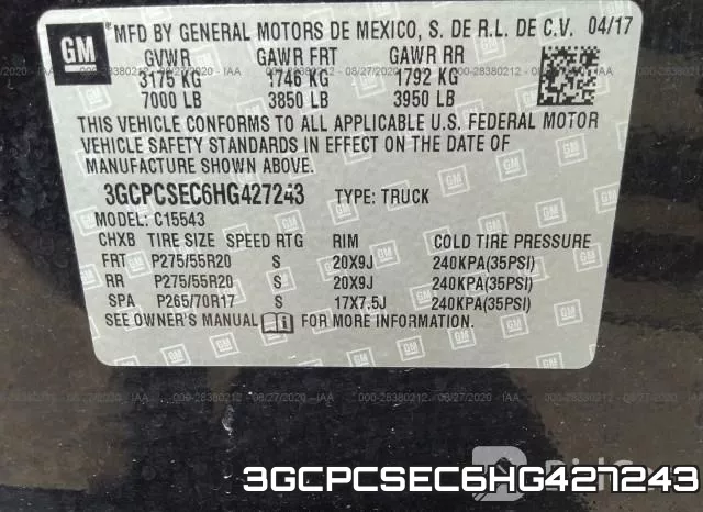 3GCPCSEC6HG427243 фото 10