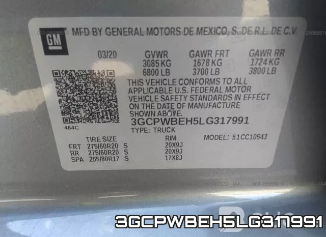 3GCPWBEH5LG317991 фото 10