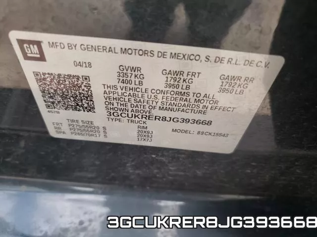 3GCUKRER8JG393668 фото 2