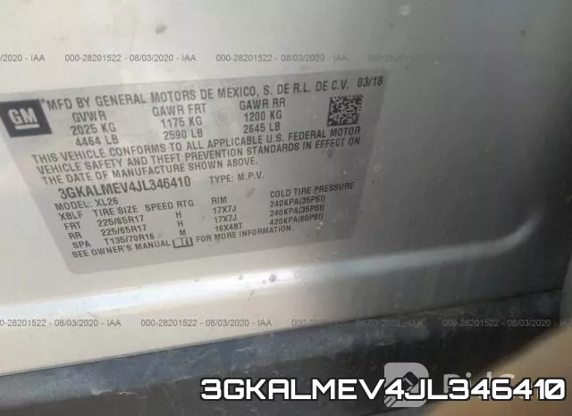 3GKALMEV4JL346410 фото 10