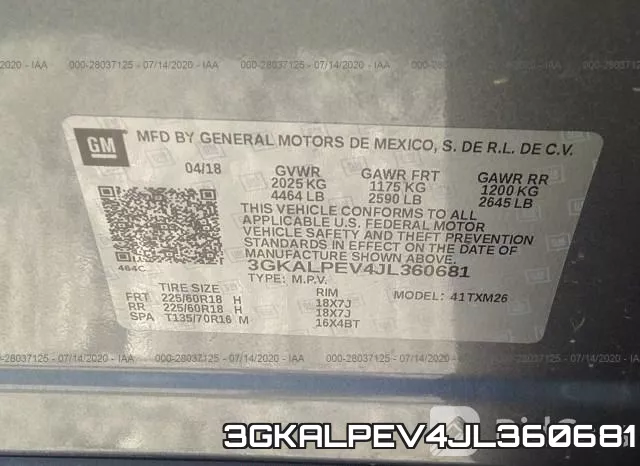 3GKALPEV4JL360681 фото 10