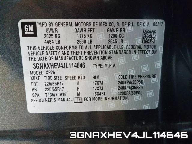 3GNAXHEV4JL114646 фото 2
