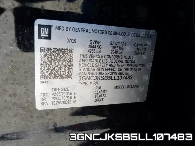 3GNCJKSB5LL107483 фото 2