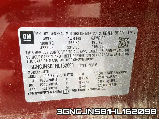 3GNCJNSB1HL162098 фото 2