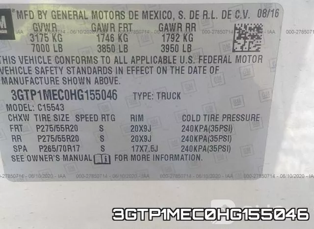3GTP1MEC0HG155046 фото 10