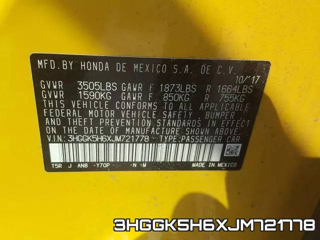 3HGGK5H6XJM721778 фото 2