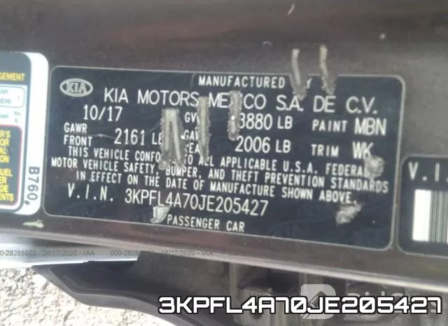 3KPFL4A70JE205427 фото 10