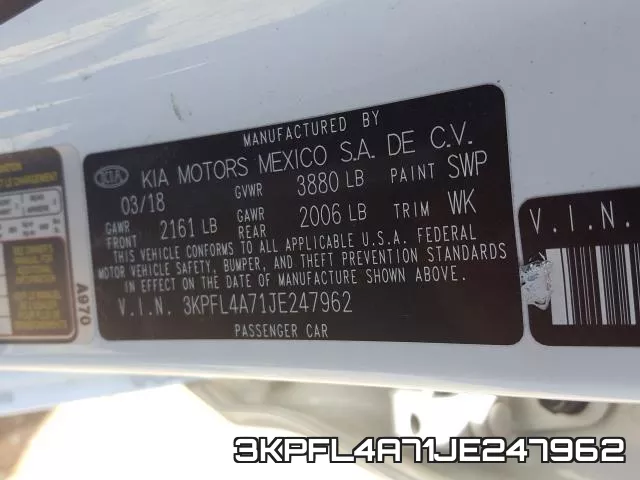 3KPFL4A71JE247962 фото 2