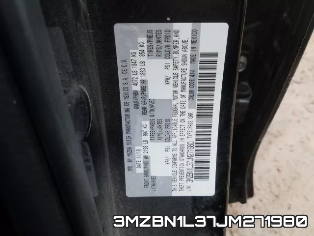 3MZBN1L37JM271980 фото 2